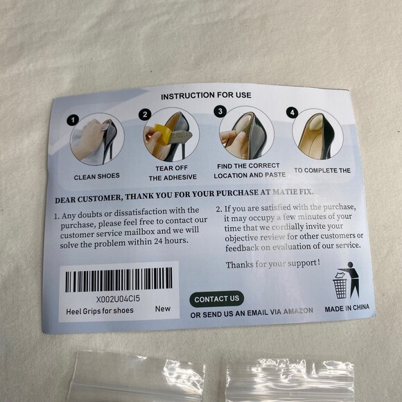 Matie Fix Heel Liners in Black. Package Includes: 4 pair *Heel Liners - Picture 5 of 6